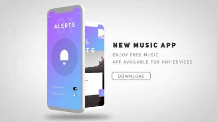 AE模板 时尚音乐APP应用软件界面介绍模板与素材解析
